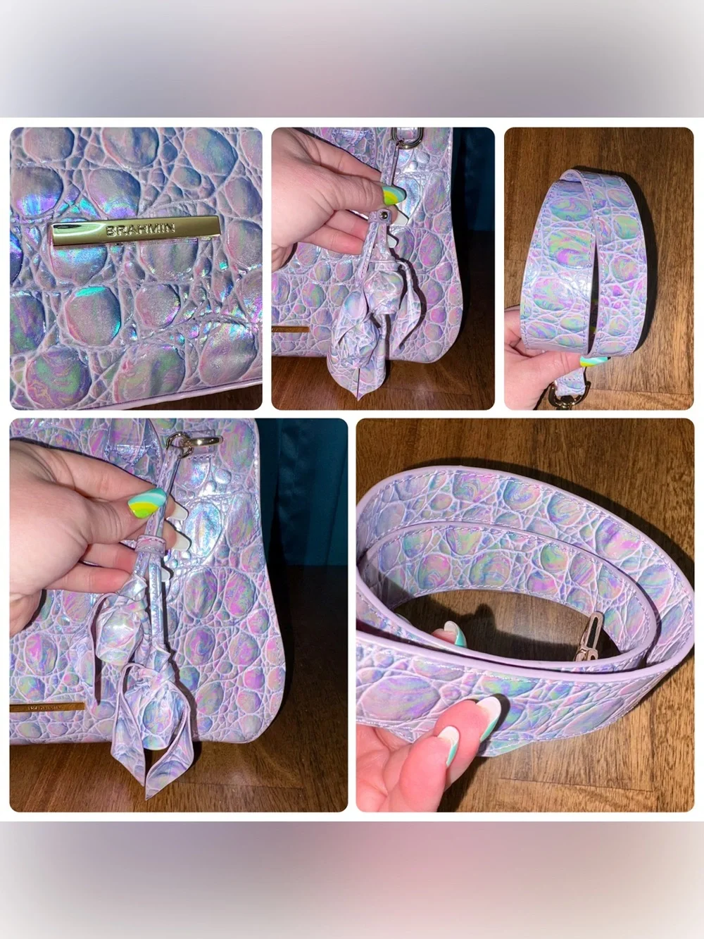Brahmin EUC Rosetta - Lavender Dewdrop - Iridescent - Exclusive Design